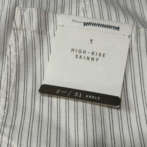 Anthropologie Pilcro NWT High Rise Skinny Pin Striped Jeans - Picture 8 of 9